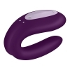 Satisfyer Double Joy, wibrator silikonowy dla par, fioletowy, 1 sztuka
