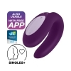 Satisfyer Double Joy, wibrator silikonowy dla par, fioletowy, 1 sztuka