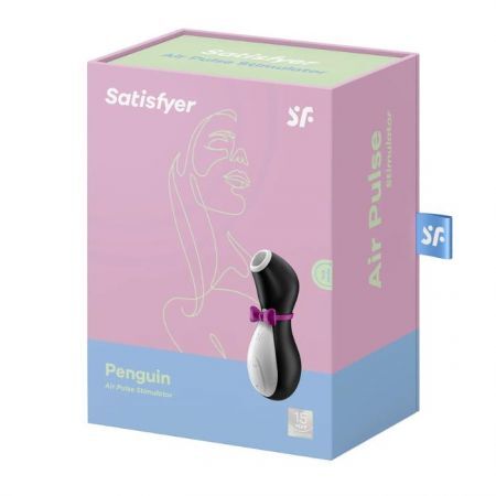 Satisfyer Penguin, masażer łechtaczki, powietrzny, czarno-biały pingwinek, 1 sztuka