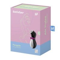 Satisfyer Penguin, masażer łechtaczki, powietrzny, czarno-biały pingwinek, 1 sztuka