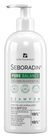 Seboradin Pure Balance, szampon do włosów przetłuszczających się, cienkich i delikatnych, 400ml