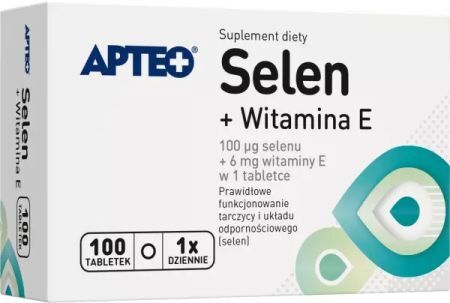 Selen + witamina E, Apteo, 100 tabletek