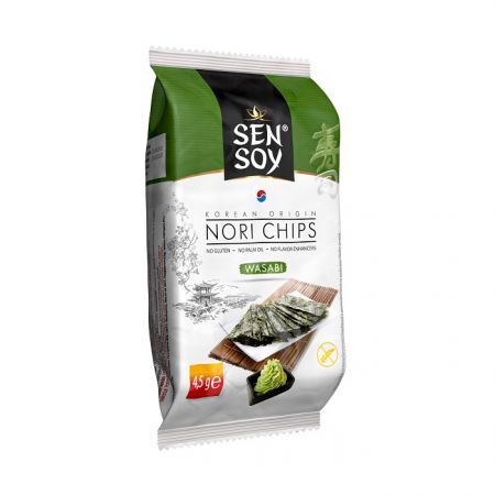 Sen Soy, chipsy Nori Wasabi z alg morskich, bezglutenowe, 4,5g