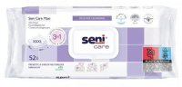 Seni Care Maxi, chusteczki pielęgnacyjne 3w1, nawilżane, 52 sztuki