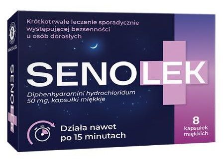 Senolek 50mg, 8 kapsułek
