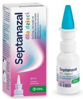 Septanazal dla dzieci (0,5mg+50mg)/1ml, aerozol do nosa, dla dzieci w wieku 2-6 lat, 10ml