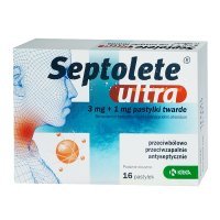 Septolete Ultra (3mg + 1mg), 16 pastylek twardych
