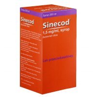 Sinecod 1,5mg/ml, syrop przeciwkaszlowy, dla dorosłych i dzieci po 3 roku życia, 200ml
