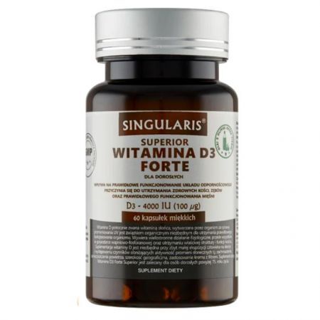 Singularis Superior, Witamina D3 Forte 4000 IU, 60 kapsułek