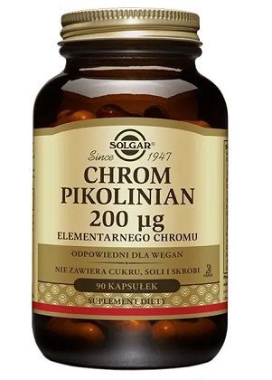 Solgar Chrom pikolinian 200mcg, 90 kapsułek