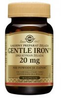 Solgar Gentle Iron, diglicynian żelaza 20mg, 90 kapsułek