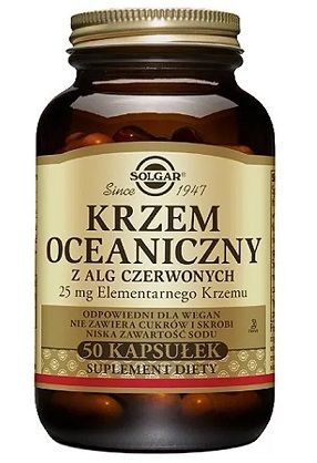 Solgar Krzem Oceaniczny z Alg Czerwonych, krzem elementarny 25mg, 50 kapsułek
