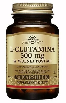 Solgar L-glutamina 500mg, 50 kapsułek