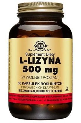 Solgar L-lizyna 500mg, 50 kapsułek