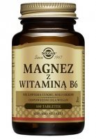 Solgar Magnez z Witaminą B6, 100 tabletek
