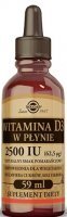 Solgar Witamina D3 w płynie 2500IU (62,5mcg), smak pomarańczowy, 59ml