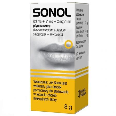 Sonol (21mg+21mg+2mg)/ml, plyn na skórę, 8g