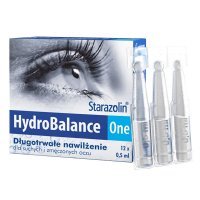 Starazolin HydroBalance One, krople nawilżające do oczu, 12 pojemników po 0,5ml