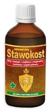 Stawokost, olej z konopi z olejkiem z majeranku, kurkumy i jagód jałowca, krople, 100ml