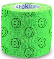 Stokban, bandaż elastyczny samoprzylepny, 5cmx4,5m, kolor zielony w uśmiechy, 1 sztuka