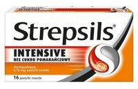Strepsils Intensive 8,75mg, bez cukru, smak pomarańczwy, 24 pastylki do ssania