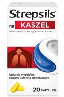 Strepsils na kaszel 375mg, 20 kapsułek