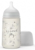Suavinex, Spread Joy, butelka antykolkowa, średni przepływ, po 3 miesiącu, szara korona, 270ml