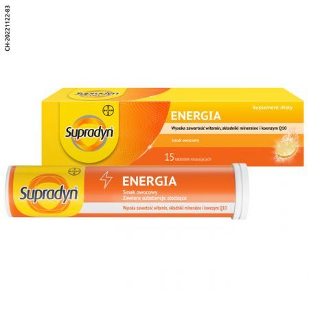 Supradyn Energia, smak owocowy, 15 tabletek musujących