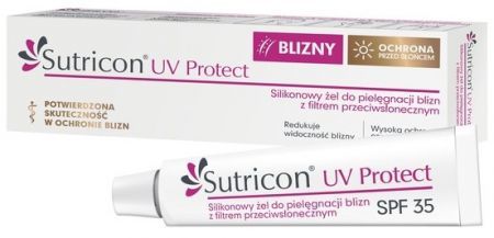 Sutricon UV Protect SPF35, silikonowy żel na blizny, 15ml