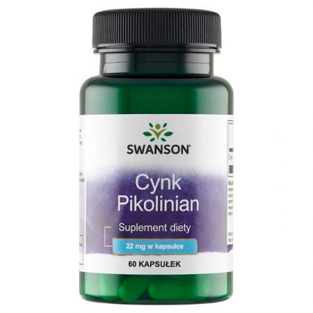 Swanson, Cynk Pikolinian 22mg, 60 kapsułek