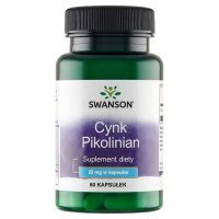 Swanson, Cynk Pikolinian 22mg, 60 kapsułek