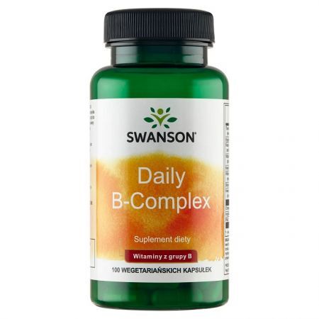 Swanson, Daily B-Complex, witaminy z grupy B, 100 kapsułek