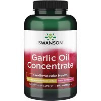 Swanson, Garlic Oil Concentrate, olej z czosnku, 500 kapsułek