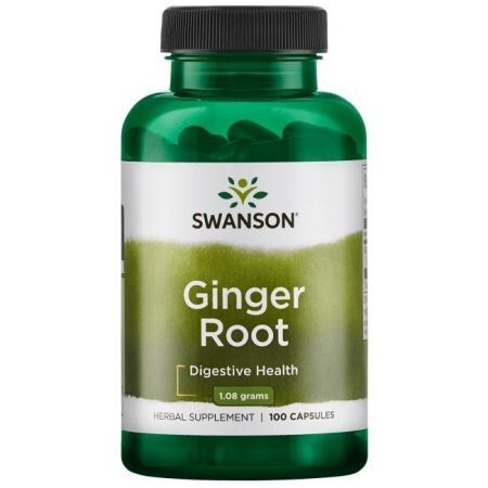 Swanson, Ginger Root, imbir, 100 kapsułek