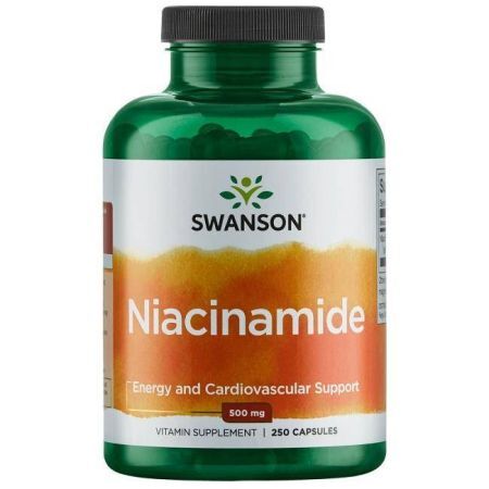 Swanson, Niacinamide 500mg, niacyna, 250 kapsułek