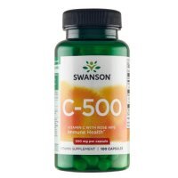 Swanson,witamina C 500mg z dziką różą, 100 kapsułek