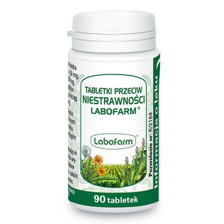 Tabletki przeciw niestrawności Labofarm, lek złożony, 90 tabletek