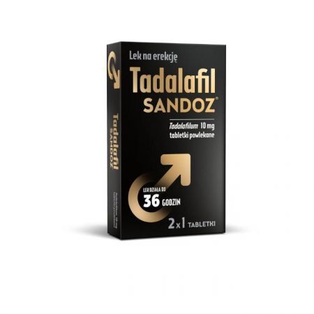 Tadalafil Sandoz 10mg, 2 tabletki