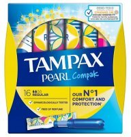 Tampax Compak Pearl, tampony higieniczne, Regular, 16 sztuk