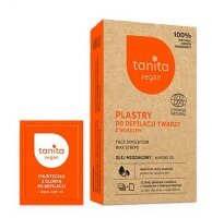 Tanita vegan, plastry z woskiem do depilacji twarzy, olej migdałowy, 12 sztuk
