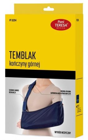 Temblak kończyny górnej dla dzieci, Pani Teresa, rozmiar S, seria limitowana, kolor granatowy, 1 sztuka