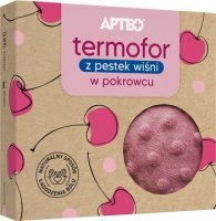 Termofor z pestek wiśni, w pokrowcu, Apteo, kolor różowy, 1 sztuka