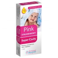Test diagnostyczny Domowe Laboratorium, Pink Super Czuły, Ciążowy strumieniowy, 1 sztuka