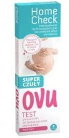 Test diagnostyczny Home Check, test owulacyjny OVU, super czuły, paskowy, 5 sztuk