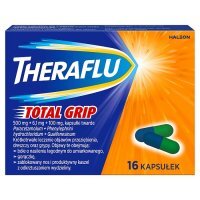 Theraflu Total Grip (500mg+6,1mg+100mg), 16 kapsułek