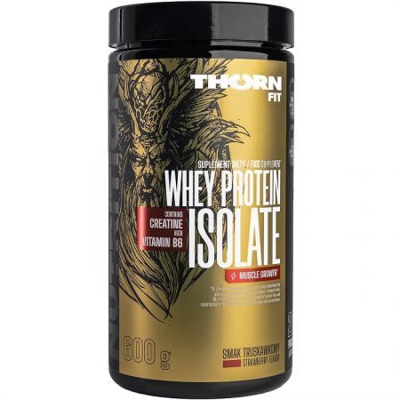 Thorn Fit, Whey Protein Isolate, proszek, smak truskawkowy, 600g