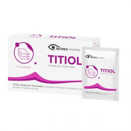 Titiol 4Demodex, chusteczki do higieny i pielęgnacji powiek, 14 sztuk
