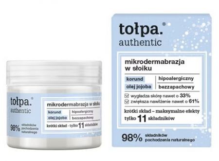 Tołpa Authentic, mikrodermabrazja w słoiku, 65g