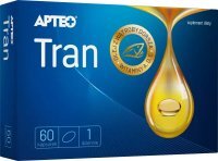 Tran, olej z wątroby dorsza, Apteo, 60 kapsułek