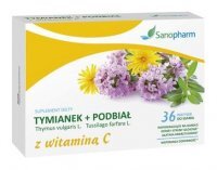 Tymianek + podbiał z witaminą C, 36 pastylek do ssania